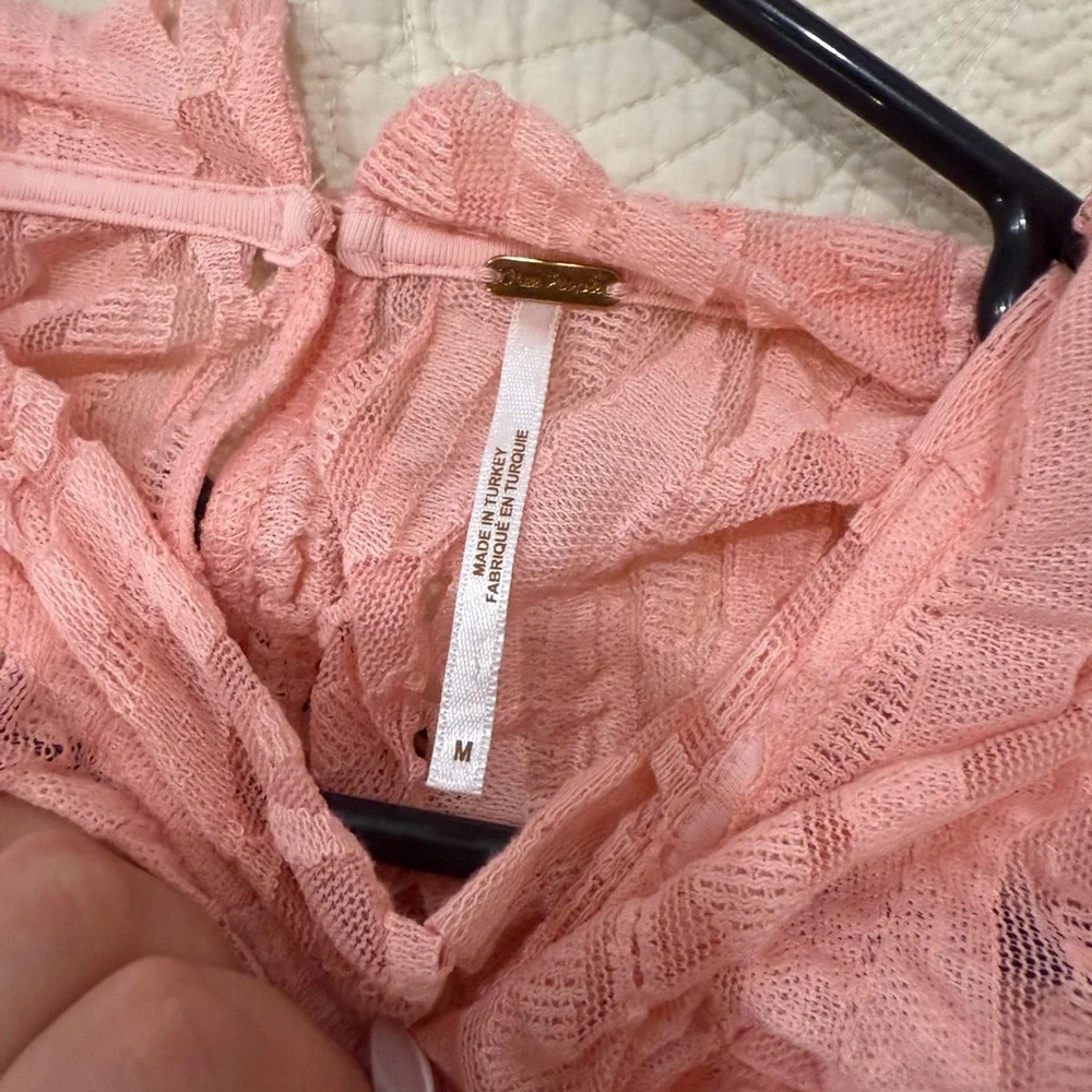 Free People Pink Textured Blouse - Picture 2 of 2